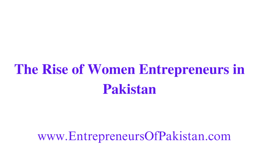 The Rise of Women Entrepreneurs in Pakistan